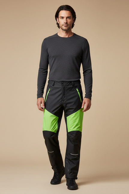 Sur-pantalon Coupe-pluie Imperméable Vélo Gravel - Noir Polyester