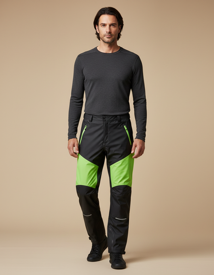 Sur-pantalon Coupe-pluie Imperméable Vélo Gravel - Noir Polyester