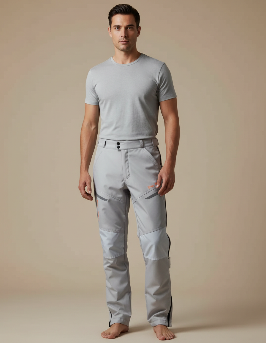 Pantalon De Pluie Moto - Gris Polyester