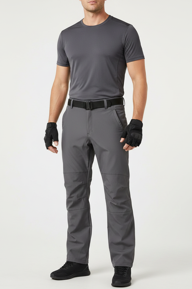 Pantalon De Pluie Gris Imperméable Sport Ceinturé Homme - Polyester