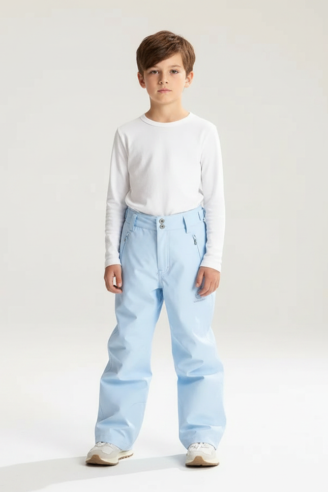 Pantalon De Pluie Bleu Clair Imperméable Enfant Ski - Polyester