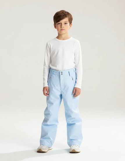Pantalon De Pluie Bleu Clair Imperméable Enfant Ski - Polyester