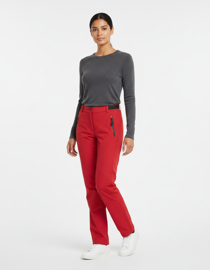 Pantalon De Pluie Rouge Imperméable Femme Randonnée - Polyester