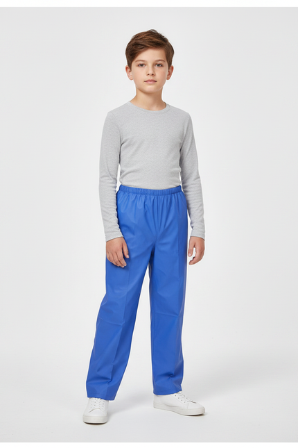 Pantalon De Pluie Bleu Imperméable Enfant Léger Ample - Polyester