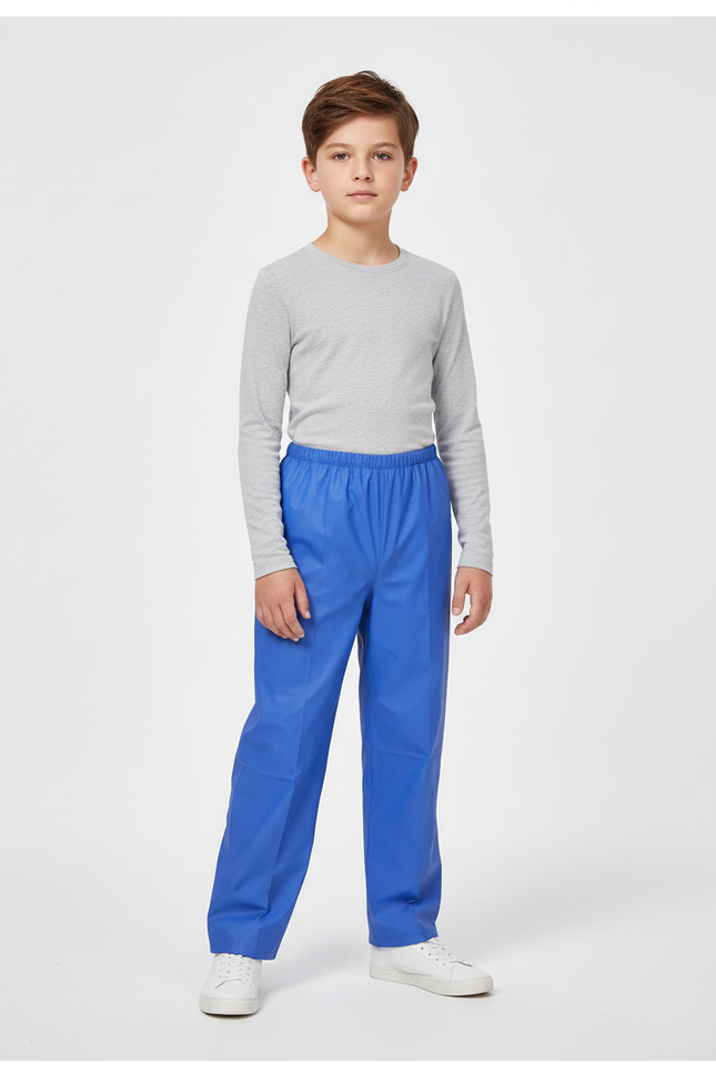Pantalon De Pluie Bleu Imperméable Enfant Léger Ample - Polyester