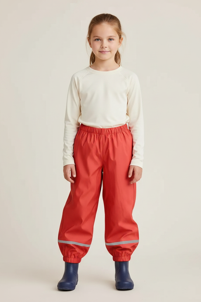 Pantalon De Pluie Orange - Polyester