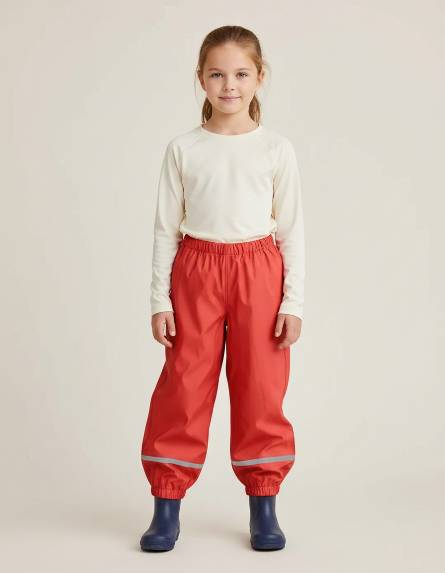 Pantalon De Pluie Orange - Polyester