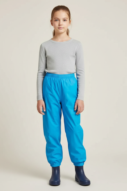 Pantalon De Pluie Bleu Imperméable Ample Enfant - Polyester