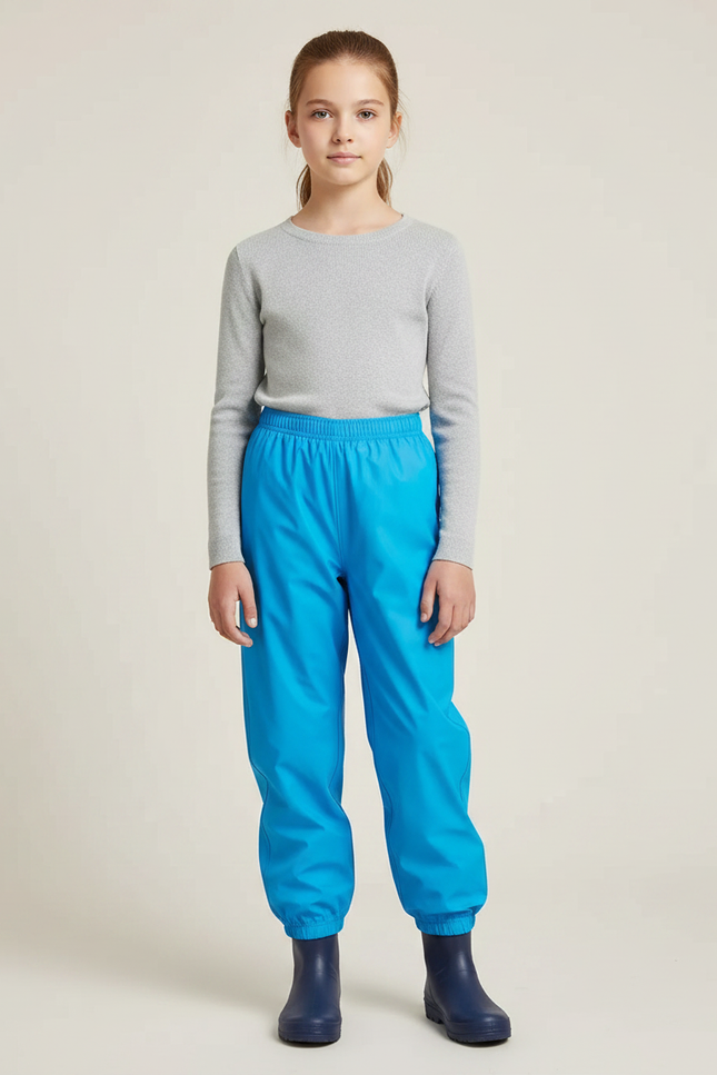 Pantalon De Pluie Bleu Imperméable Ample Enfant - Polyester