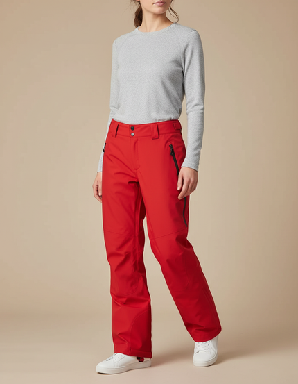 Pantalon De Pluie Rouge Ample Imperméable Ski Femme - Polyester
