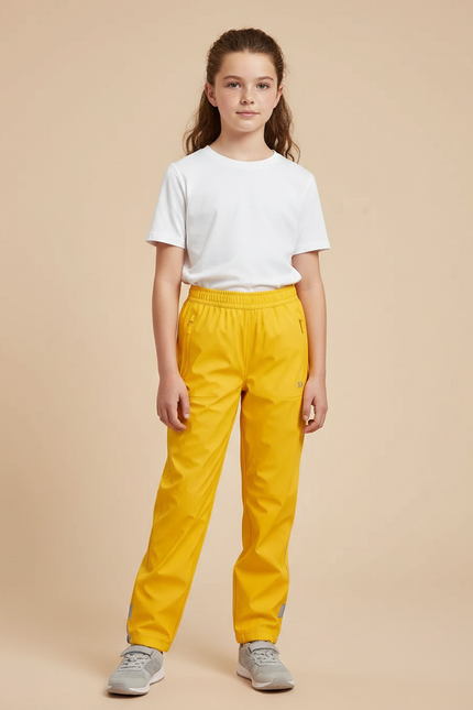 Pantalon De Pluie Jaune Imperméable Réfléchissant Enfant - Polyester