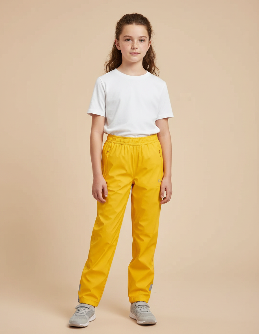 Pantalon De Pluie Jaune Imperméable Réfléchissant Enfant - Polyester