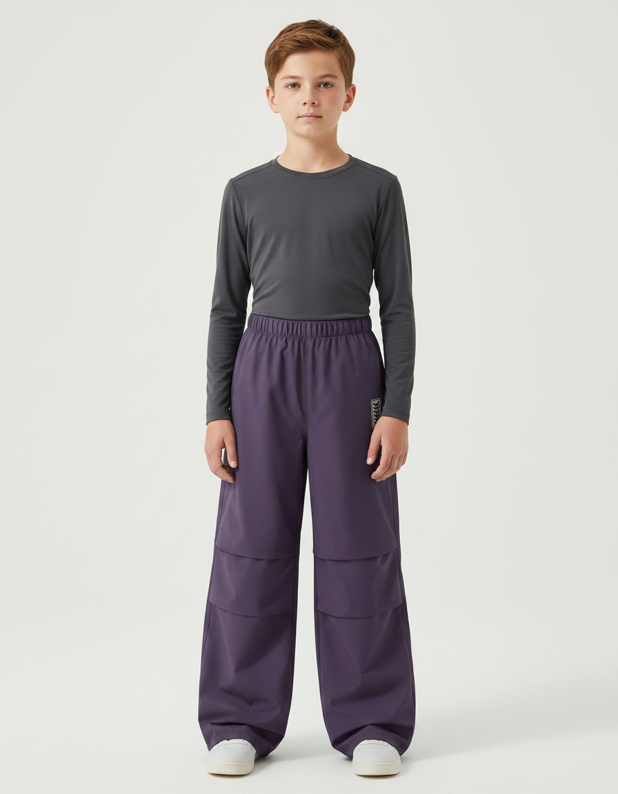 Pantalon De Pluie Violet Ample Imperméable Enfant - Polyester