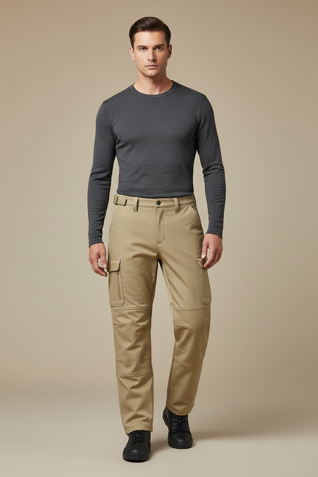 Pantalon De Pluie Beige Cargo Homme Décontracté - Toile