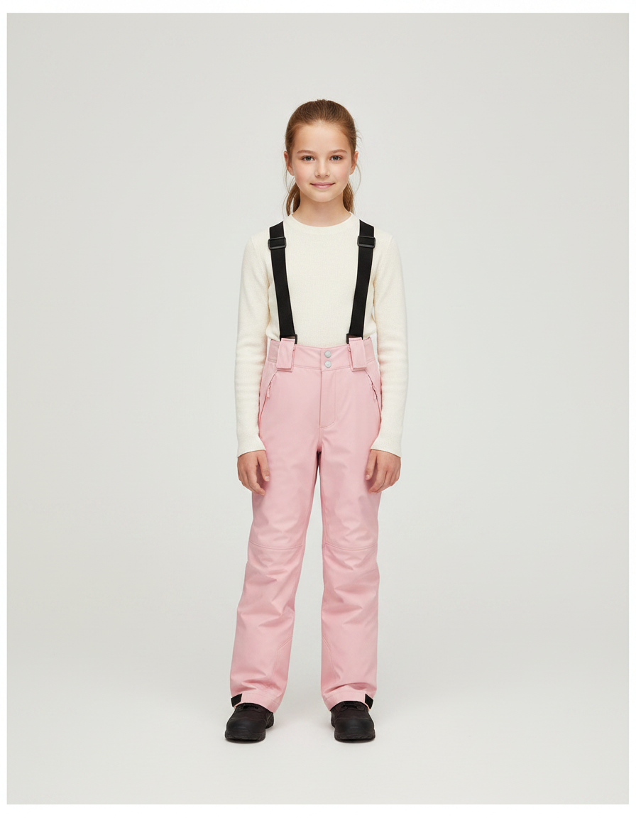 Pantalon De Pluie Rose Imperméable Enfant Ski Hiver - Polyester