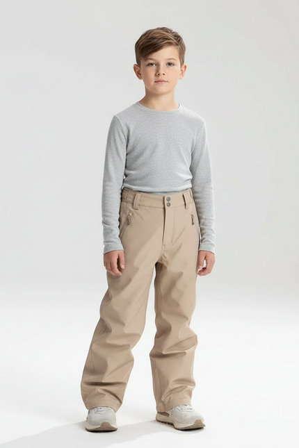 Pantalon De Pluie Beige Imperméable Enfant Ski - Polyester