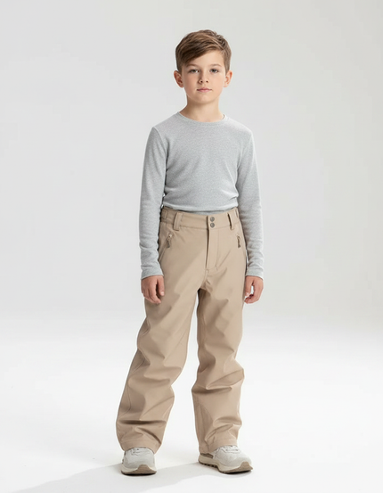 Pantalon De Pluie Beige Imperméable Enfant Ski - Polyester