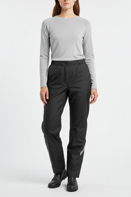 Pantalons De Pluie Femme - Noir Polyester