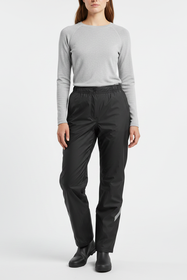 Pantalons De Pluie Femme - Noir Polyester
