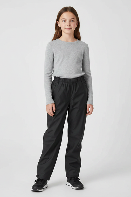 Pantalon De Pluie Noir Imperméable Classique Enfant - Polyester