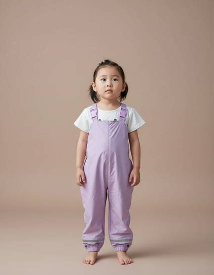 Pantalon De Pluie Ultra Léger - Violet Polyester