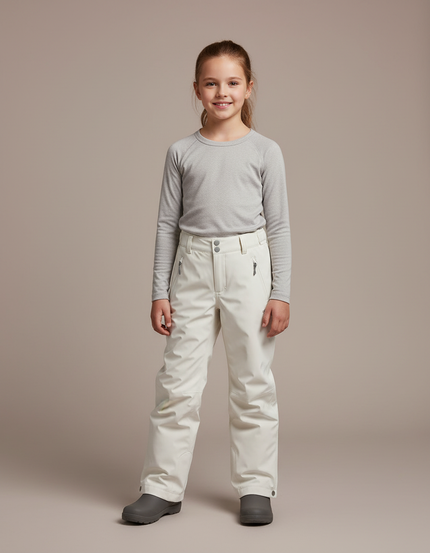 Pantalon De Pluie Crème Imperméable Enfant Ski Hiver - Blanc Polyester