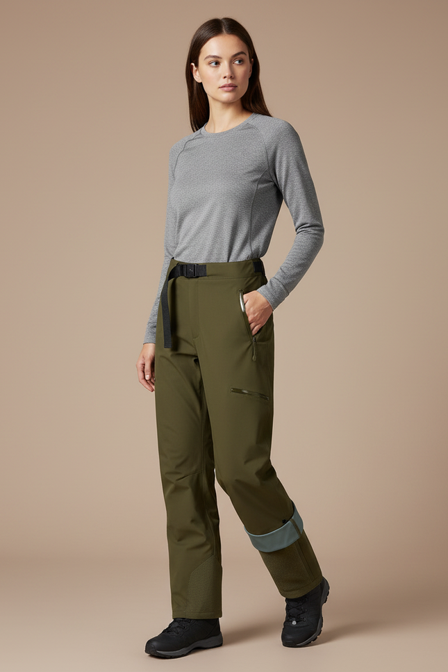 Pantalon Pluie Chaud - Kaki Polyester