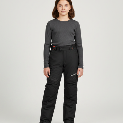 Pantalon De Pluie Noir Imperméable Enfant Droit Réfléchissant - Polyester