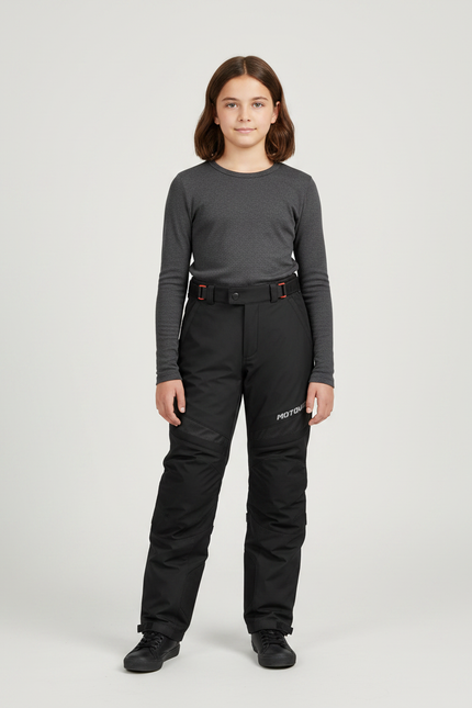 Pantalon De Pluie Noir Imperméable Enfant Droit Réfléchissant - Polyester