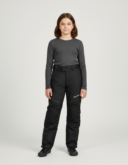 Pantalon De Pluie Noir Imperméable Enfant Droit Réfléchissant - Polyester
