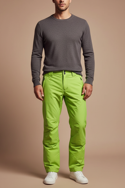 Pantalon De Pluie Vert Fluorescent Imperméable Sport Homme - Polyester
