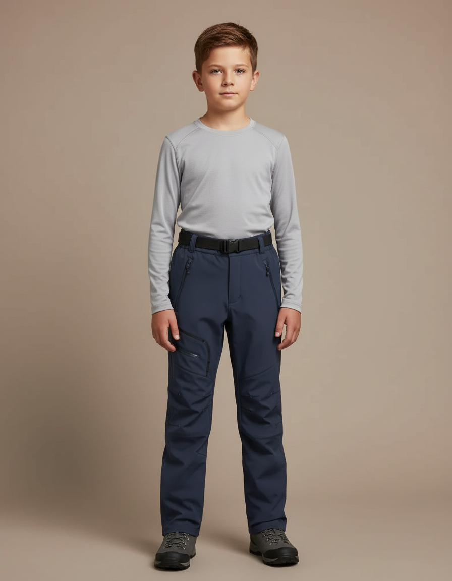 Pantalon De Pluie Enfant Imperméable Bleu Marine Ajustable Sportif - Polyester