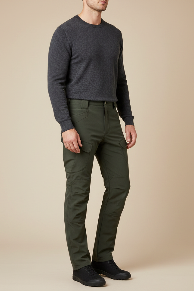 Pantalon De Pluie Vert Militaire Tactique Cargo Homme - Kaki Polyester