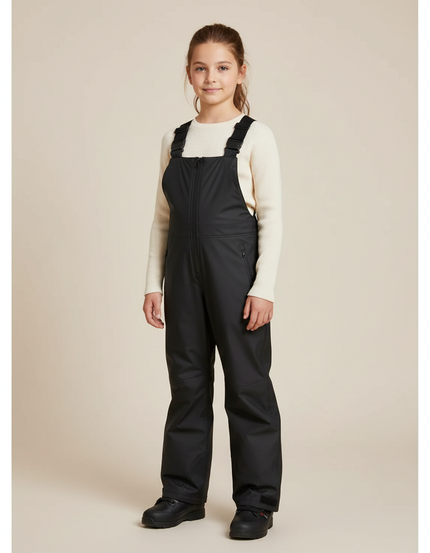 Pantalon De Pluie Noir Salopette Imperméable Enfant Hiver - Polyester