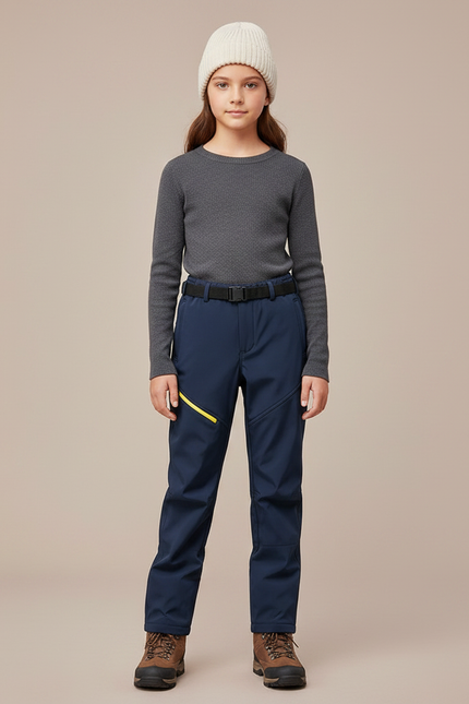 Pantalon De Pluie Bleu Marine Enfant Chaud Imperméable Extensible - Polyester