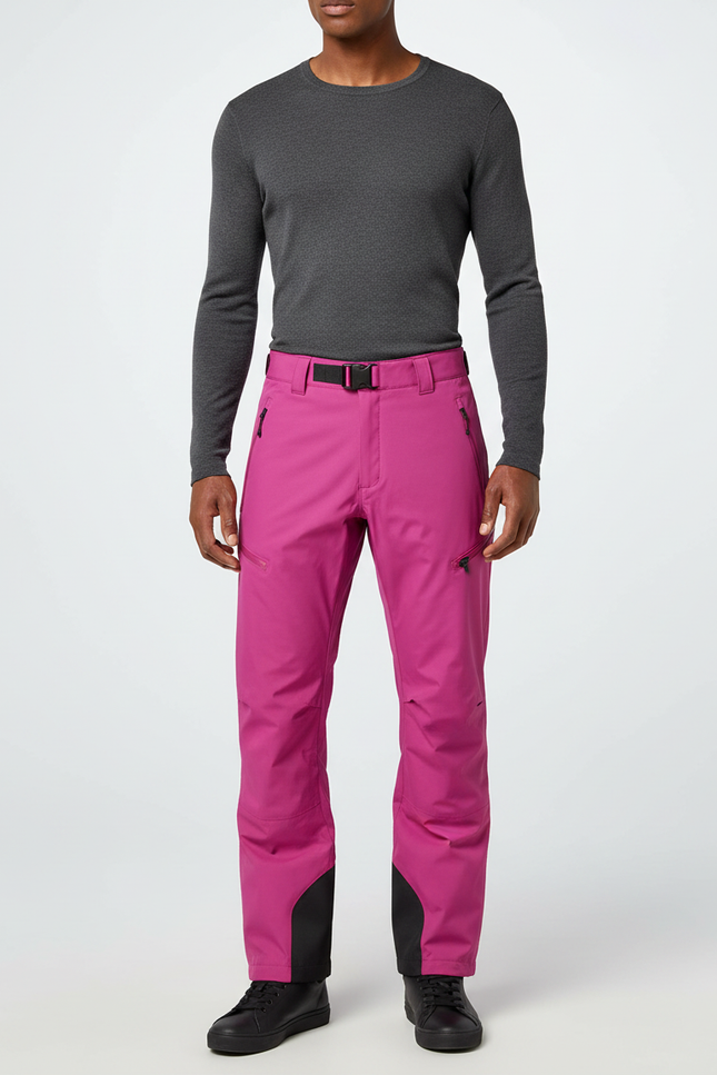 Pantalon De Pluie Fuchsia Ample Imperméable Homme - Rose Polyester