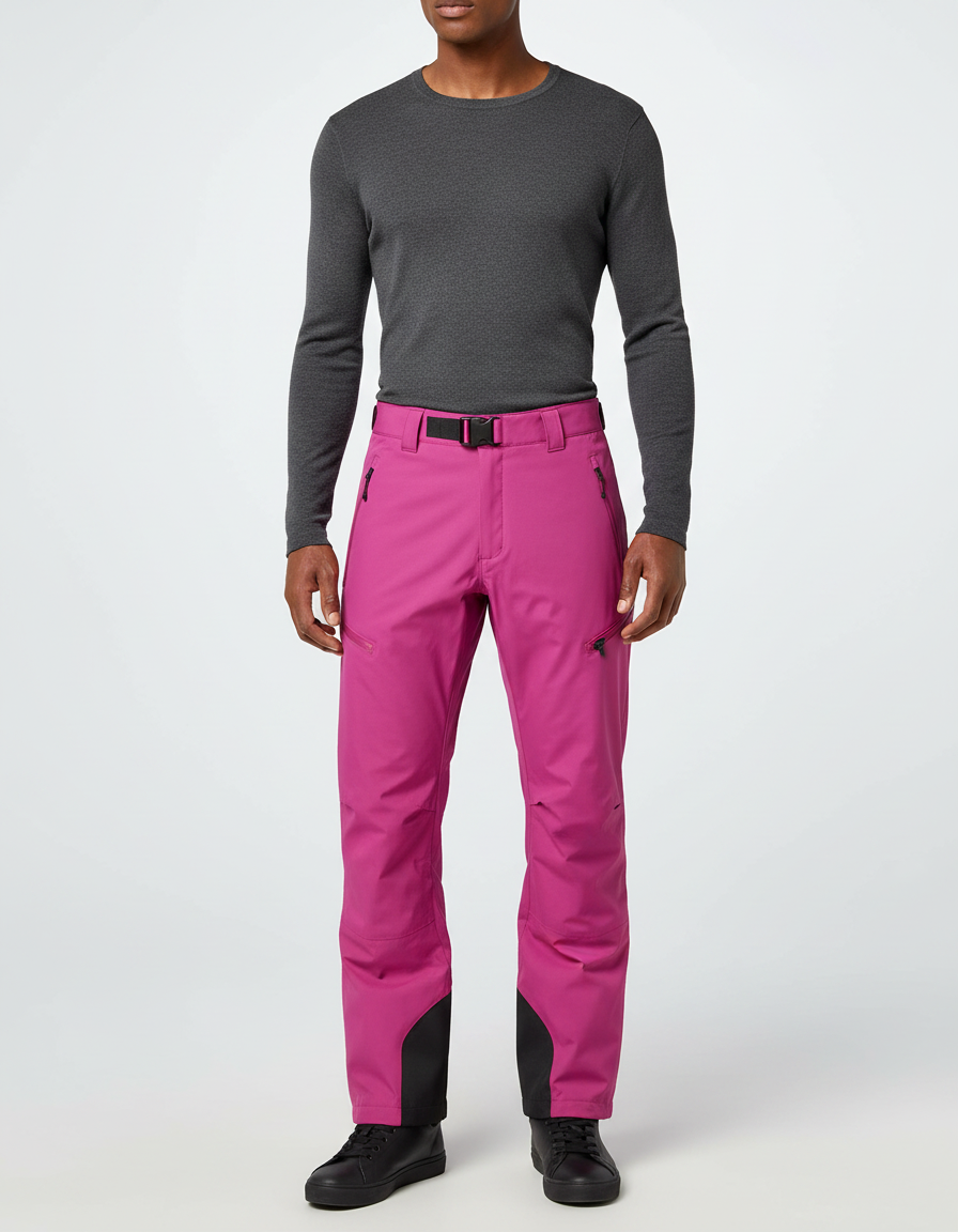 Pantalon De Pluie Fuchsia Ample Imperméable Homme - Rose Polyester