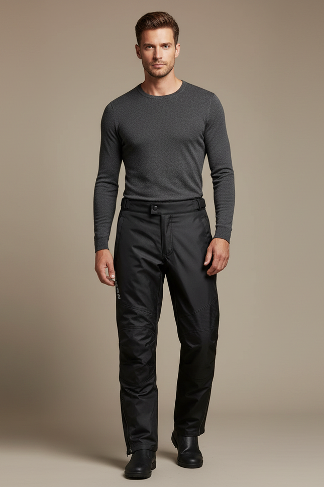 Veste Pantalon De Pluie Moto - Noir Polyester