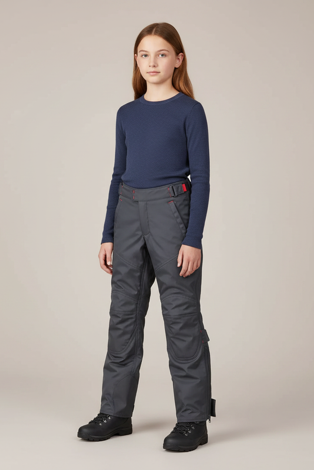 Pantalon De Pluie Gris Imperméable Enfant Sportif Doublé - Polyester