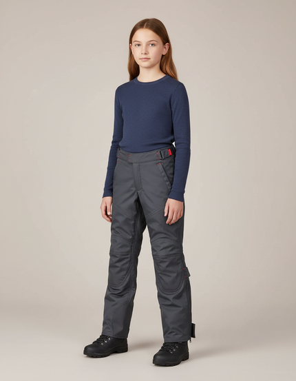 Pantalon De Pluie Gris Imperméable Enfant Sportif Doublé - Polyester