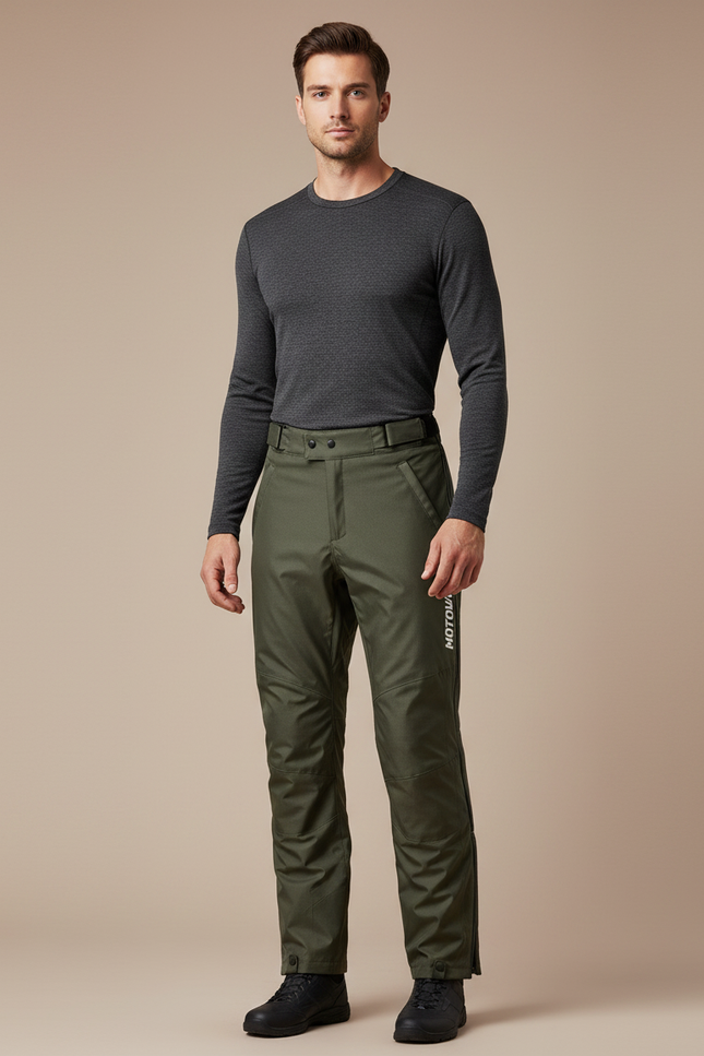 Pantalon De Pluie Vert Militaire Droit Imperméable Homme - Kaki Polyester