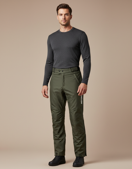 Pantalon De Pluie Vert Militaire Droit Imperméable Homme - Kaki Polyester