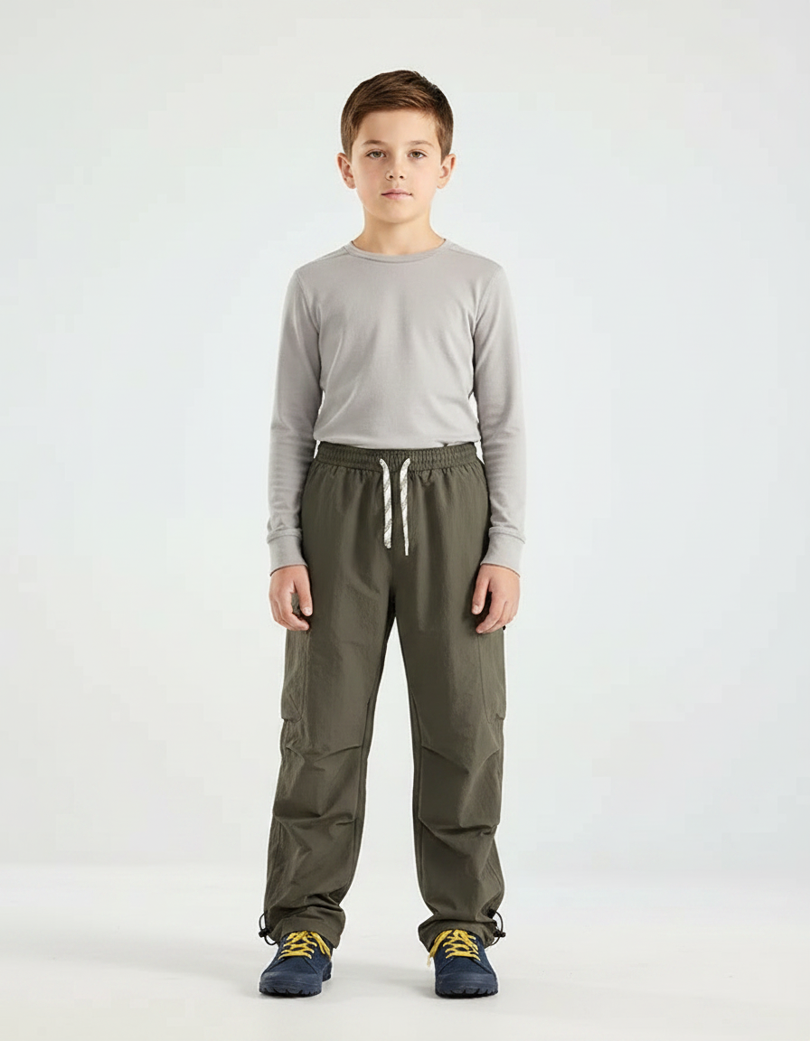 Pantalon De Pluie Kaki Ample Impermééable Enfant - Polyester