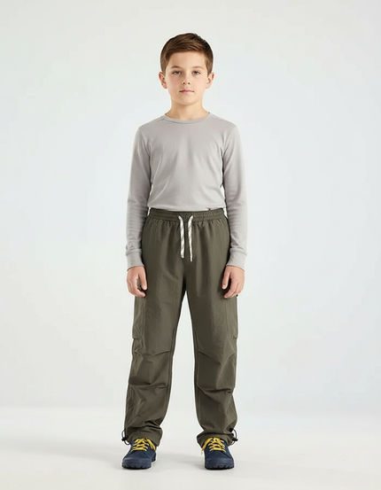 Pantalon De Pluie Kaki Ample Impermééable Enfant - Polyester