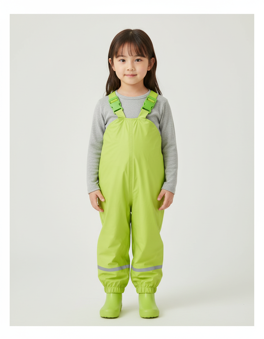 Pantalon Pluie Fluo - Vert Polyester