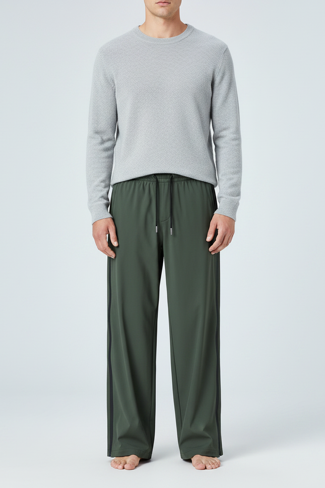 Pantalon De Pluie Vert Militaire Ample Décontracté Homme - Kaki Polyester