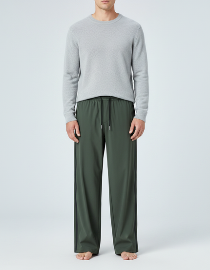 Pantalon De Pluie Vert Militaire Ample Décontracté Homme - Kaki Polyester