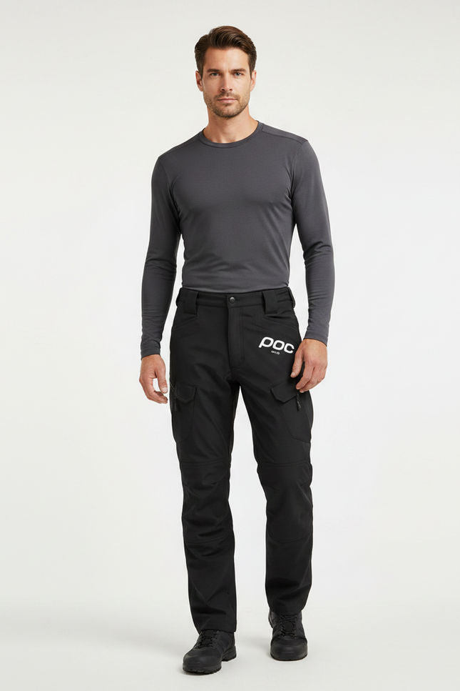 Pantalon VTT Pluie - Noir Polyester