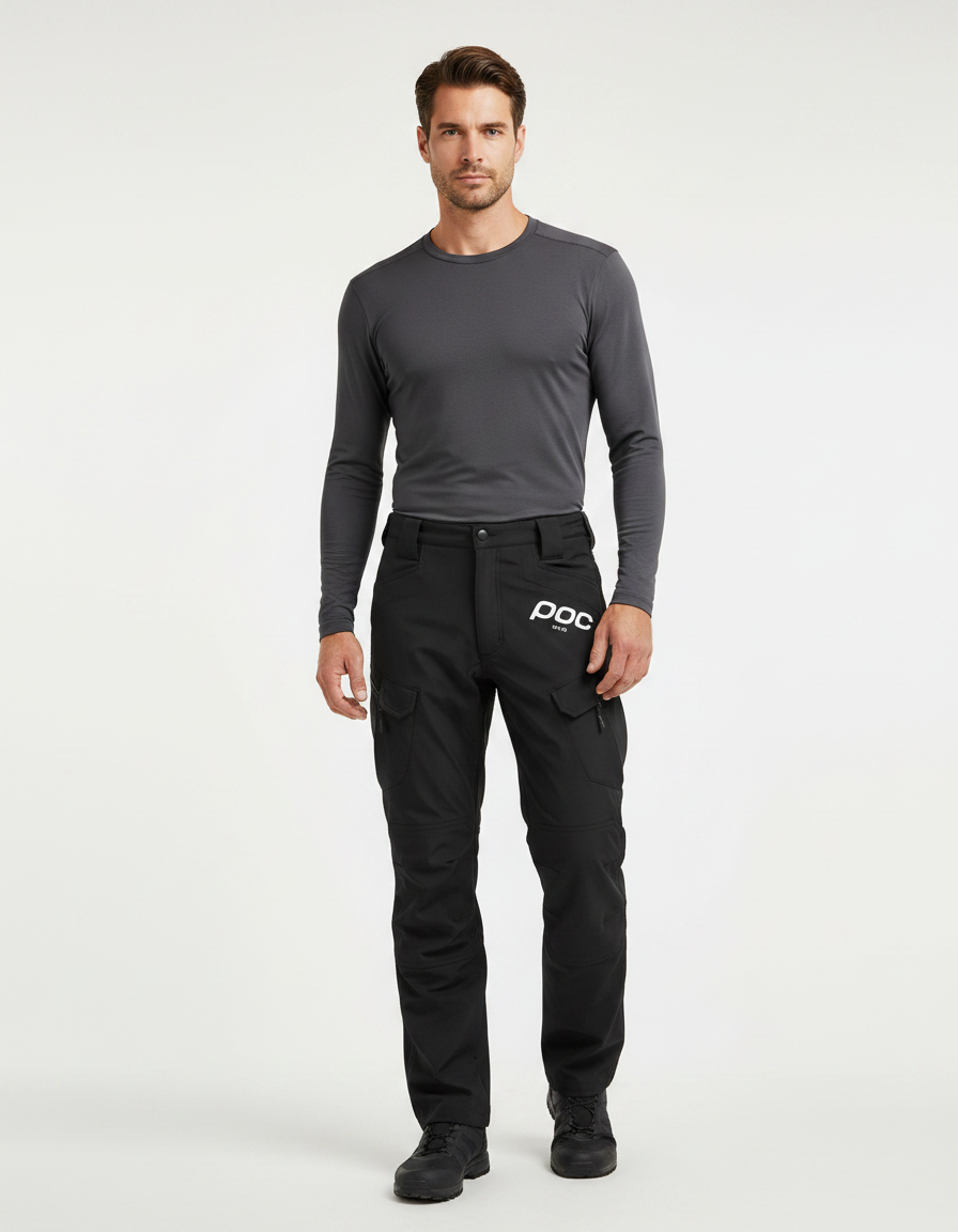 Pantalon VTT Pluie - Noir Polyester