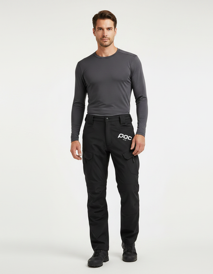Pantalon VTT Pluie - Noir Polyester